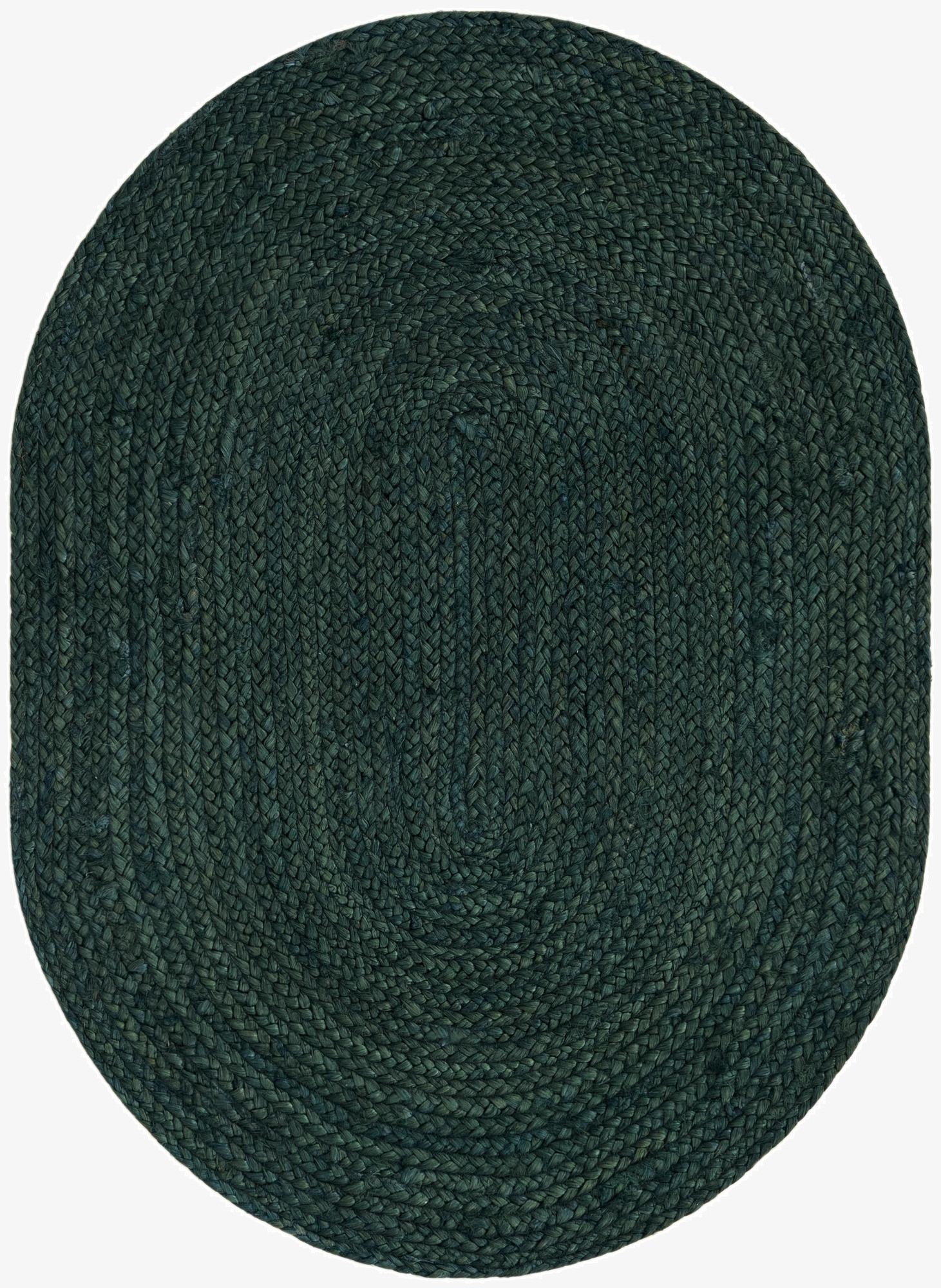 2' 2 x 3' 1  Hand Braided Jute Oval Rug
