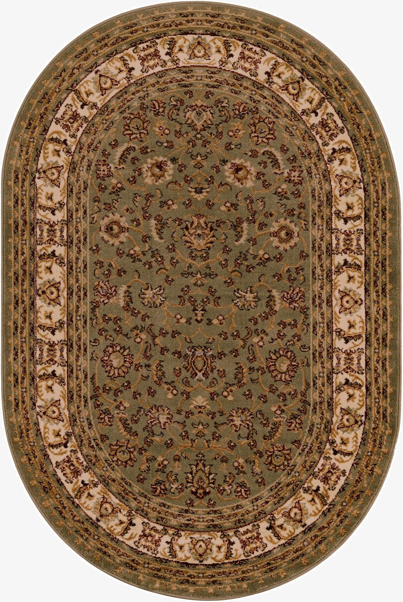 4' 1 x 6' 1 Classic Agra Oval Rug
