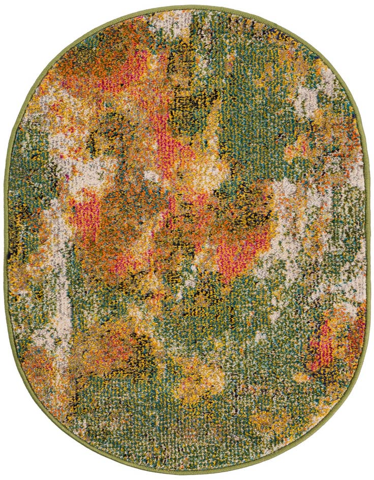 Detail image of 2' 2 x 3' 1 Washable Haerfest Oval Rug