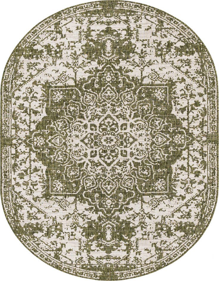 Detail image of 5' 3 x 8' Easy-Clean Jill Zarin Dubai Indoor / Outdoor Oval Rug
