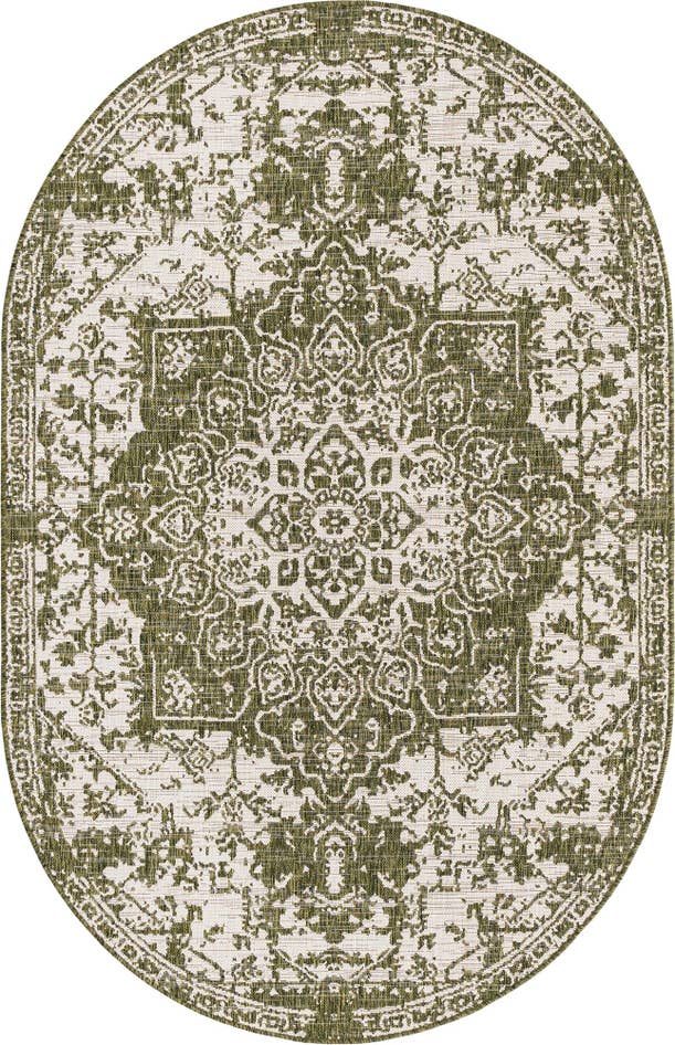 Detail image of 5' 3 x 8' Easy-Clean Jill Zarin Dubai Indoor / Outdoor Oval Rug
