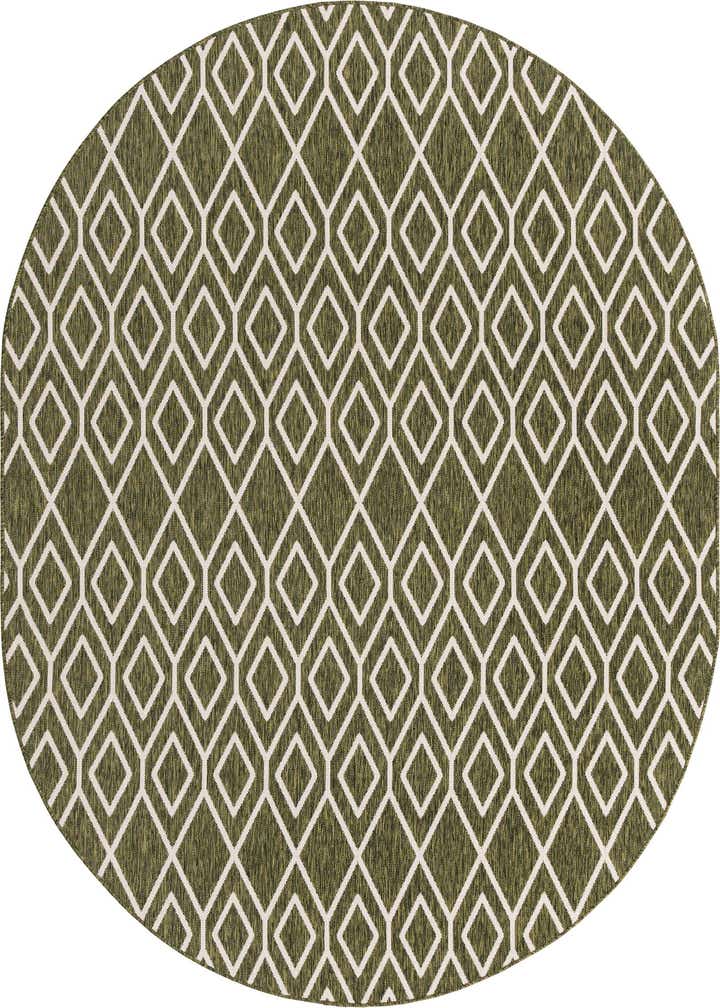 7' 10 x 10' Easy-Clean Jill Zarin Turks and Caicos Indoor / Outdoor Oval Rug