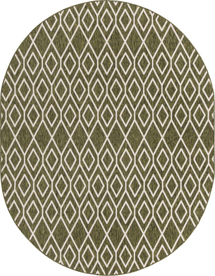 Detail image of 7' 10 x 10' Easy-Clean Jill Zarin Turks and Caicos Indoor / Outdoor Oval Rug