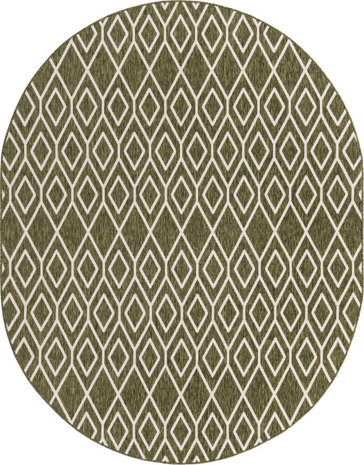 7' 10 x 10' Easy-Clean Jill Zarin Turks and Caicos Indoor / Outdoor Oval Rug