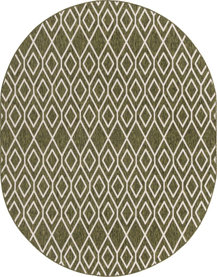 Detail image of 7' 10 x 10' Easy-Clean Jill Zarin Turks and Caicos Indoor / Outdoor Oval Rug
