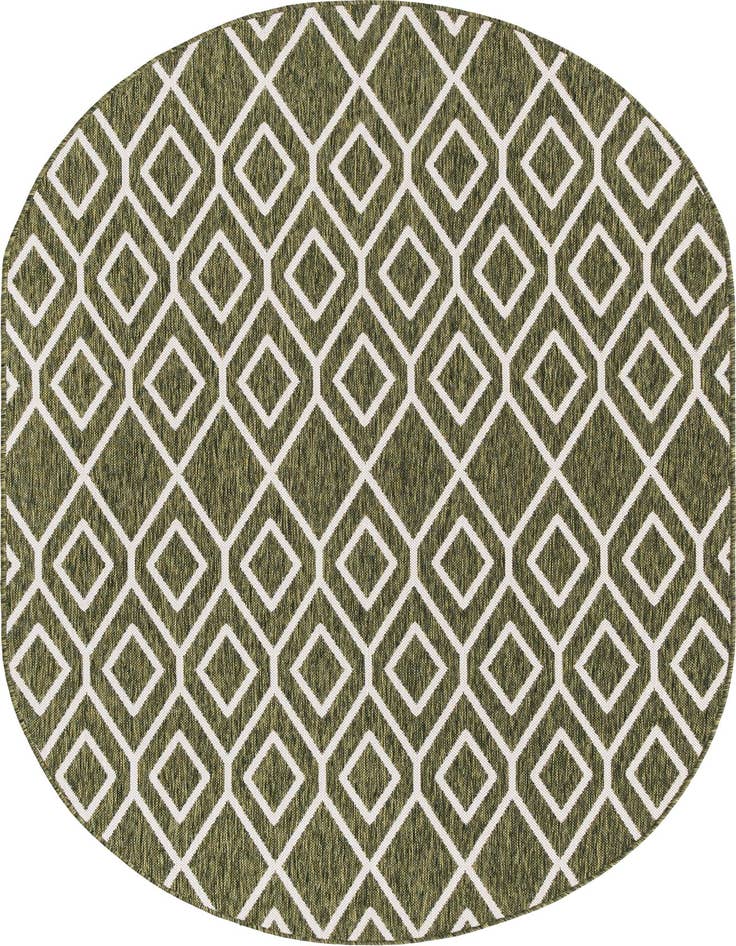 Detail image of 5' 3 x 8' Easy-Clean Jill Zarin Turks and Caicos Indoor / Outdoor Oval Rug