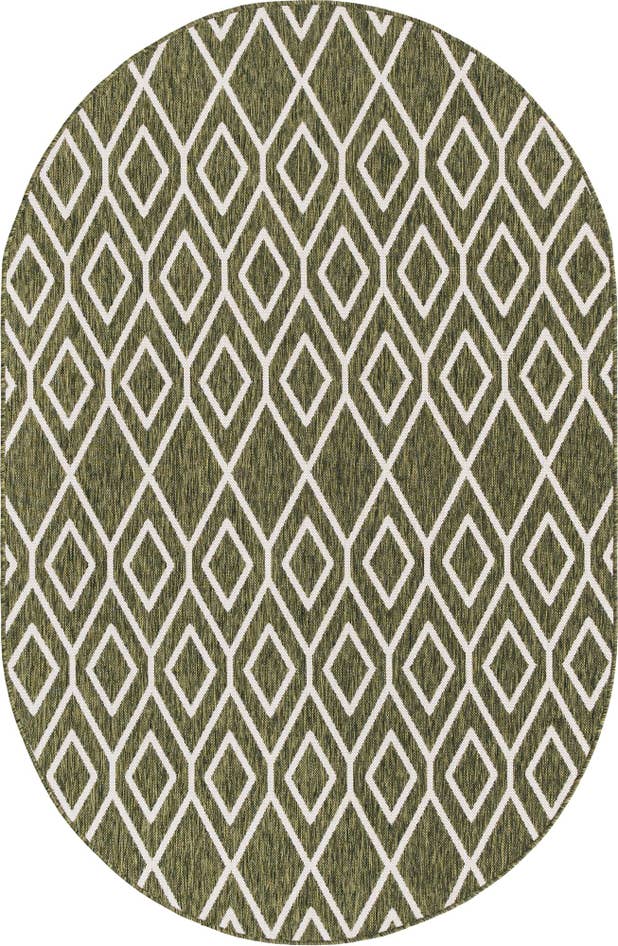 Detail image of 5' 3 x 8' Easy-Clean Jill Zarin Turks and Caicos Indoor / Outdoor Oval Rug