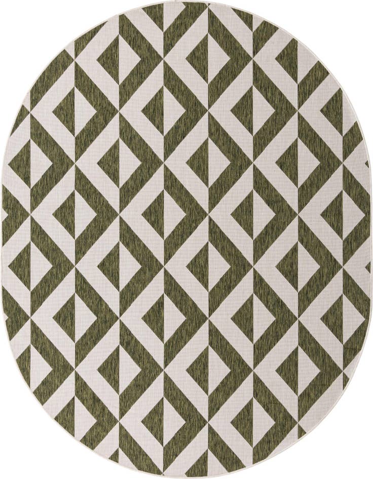 Detail image of 7' 10 x 10' Easy-Clean Jill Zarin Napa Indoor / Outdoor Oval Rug