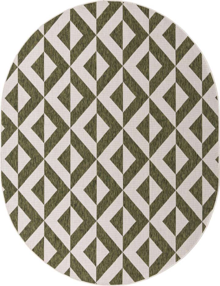 7' 10 x 10' Easy-Clean Jill Zarin Napa Indoor / Outdoor Oval Rug