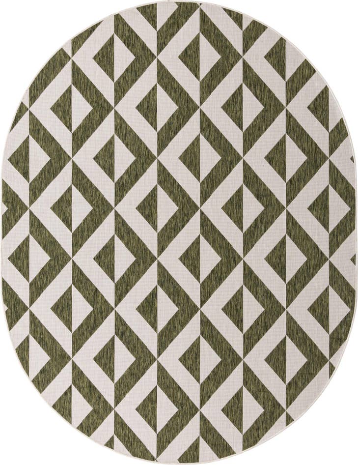 Detail image of 7' 10 x 10' Easy-Clean Jill Zarin Napa Indoor / Outdoor Oval Rug