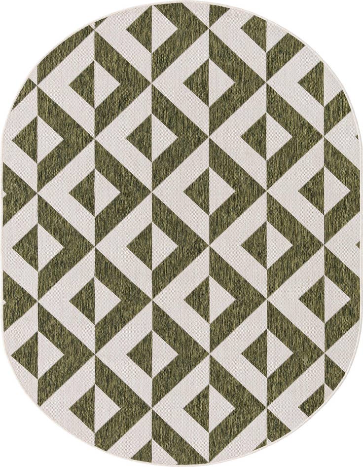 Detail image of 5' 3 x 8' Easy-Clean Jill Zarin Napa Indoor / Outdoor Oval Rug
