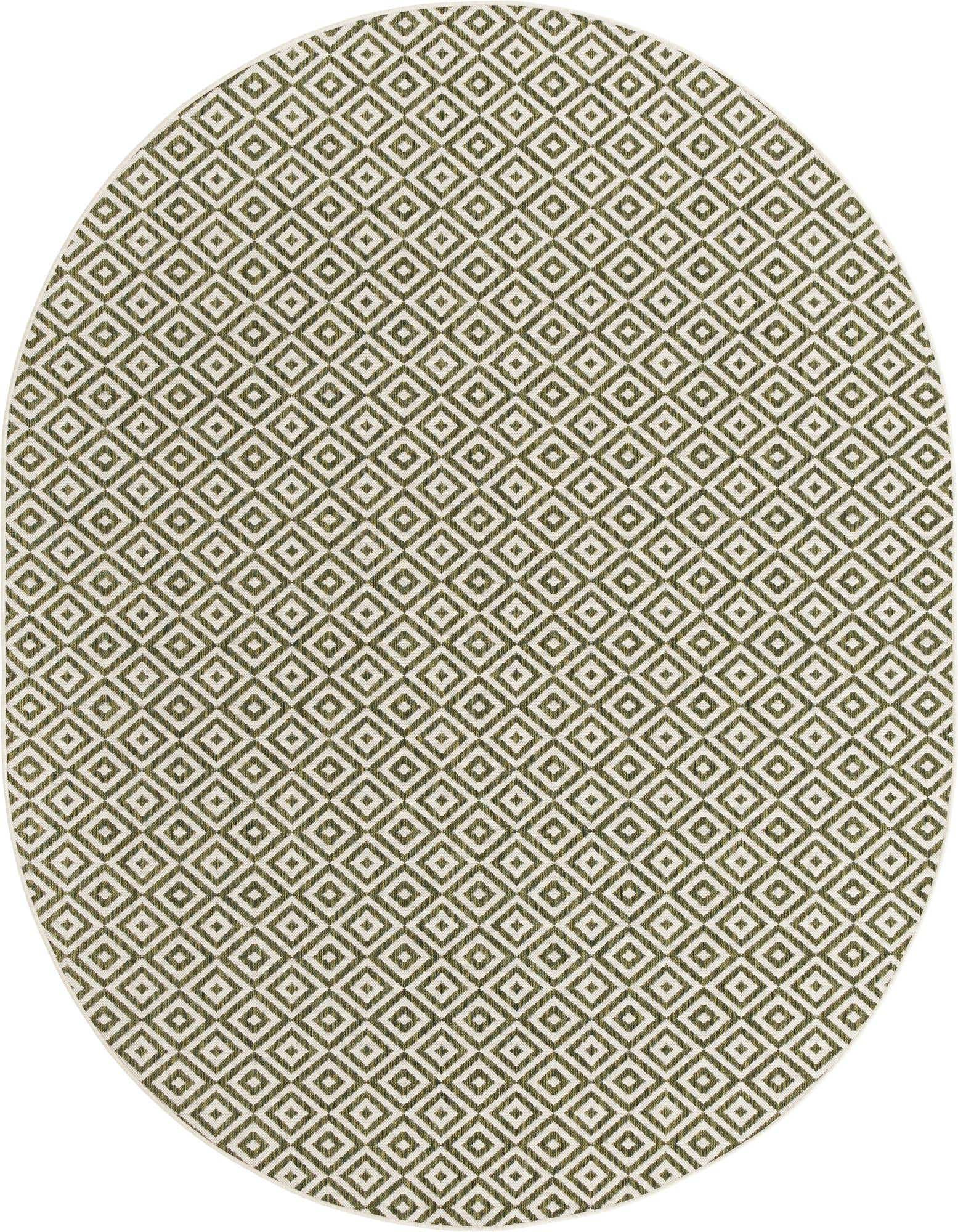 7' 10 x 10' Easy-Clean Jill Zarin Costa Rica Indoor / Outdoor Oval Rug