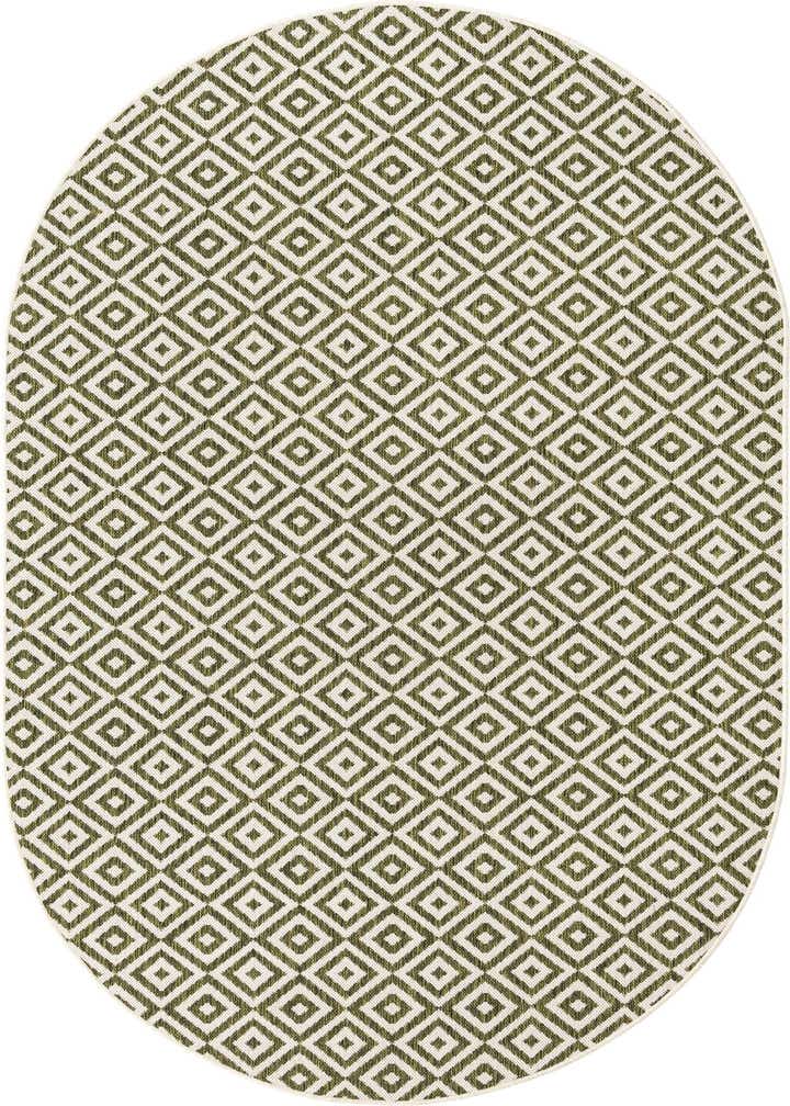 5' 3 x 8' Easy-Clean Jill Zarin Costa Rica Indoor / Outdoor Oval Rug