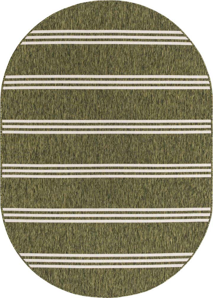 5' 3 x 8' Easy-Clean Jill Zarin Anguilla Indoor / Outdoor Oval Rug