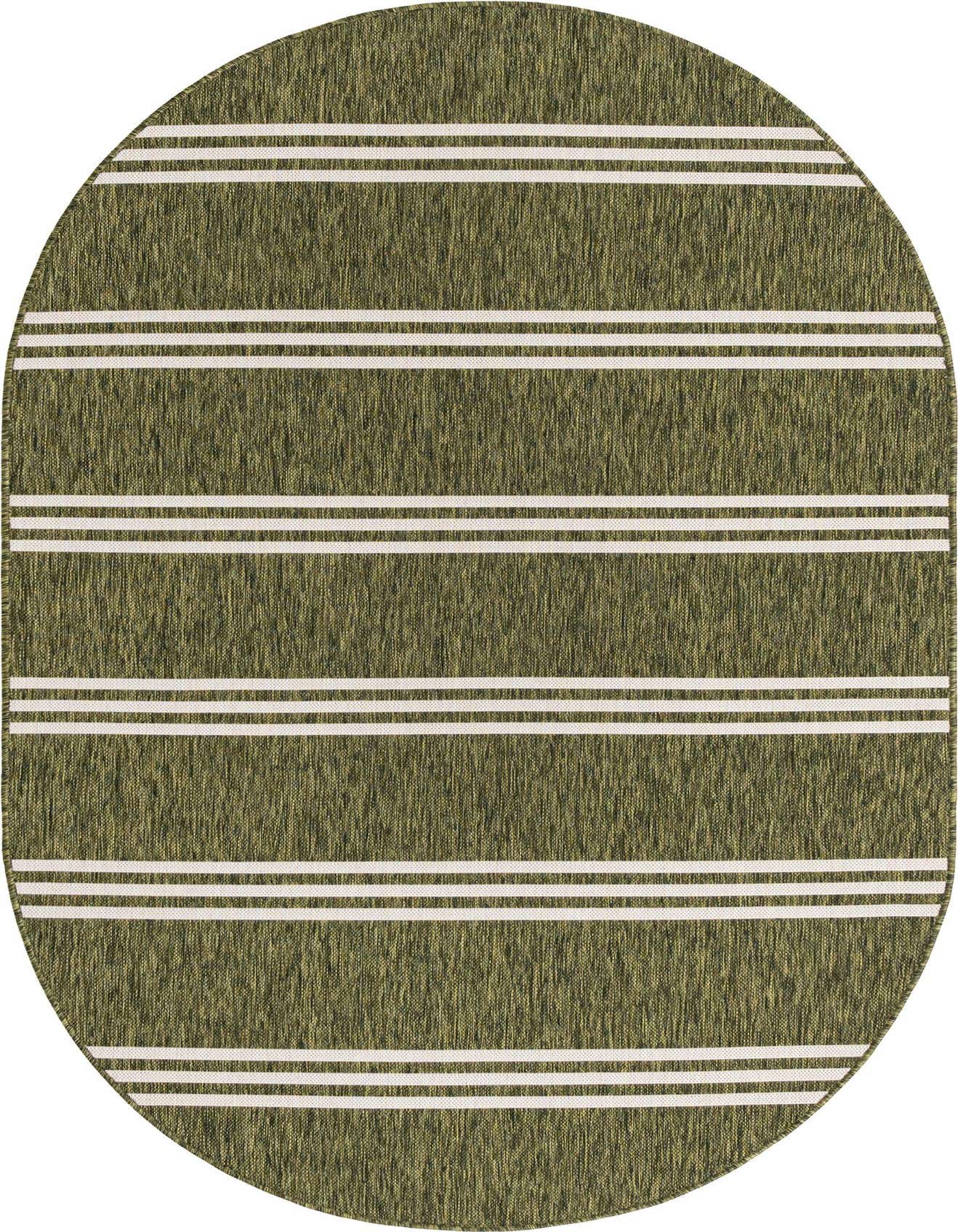 5' 3 x 8' Easy-Clean Jill Zarin Anguilla Indoor / Outdoor Oval Rug
