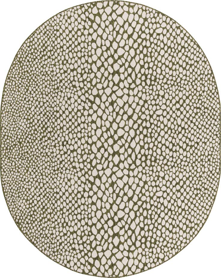 Detail image of 7' 10 x 10' Easy-Clean Jill Zarin Cape Town Indoor / Outdoor Oval Rug