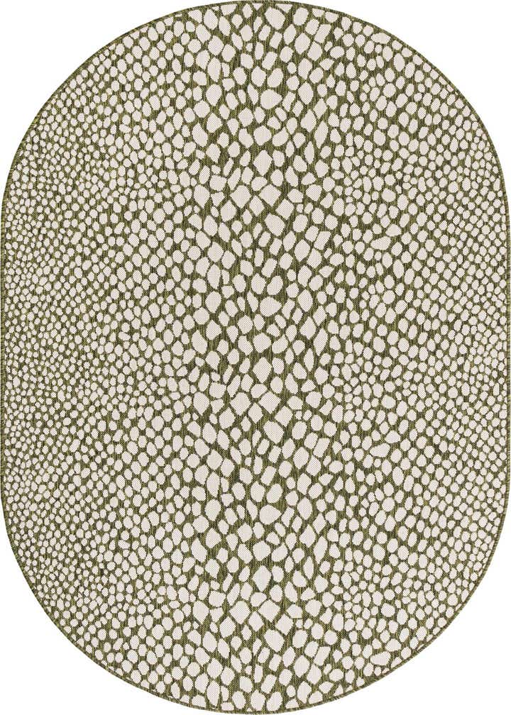 5' 3 x 8' Easy-Clean Jill Zarin Cape Town Indoor / Outdoor Oval Rug