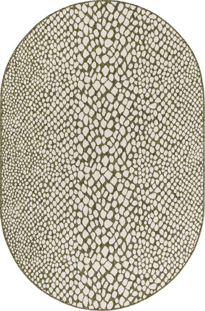 5' 3 x 8' Easy-Clean Jill Zarin Cape Town Indoor / Outdoor Oval Rug