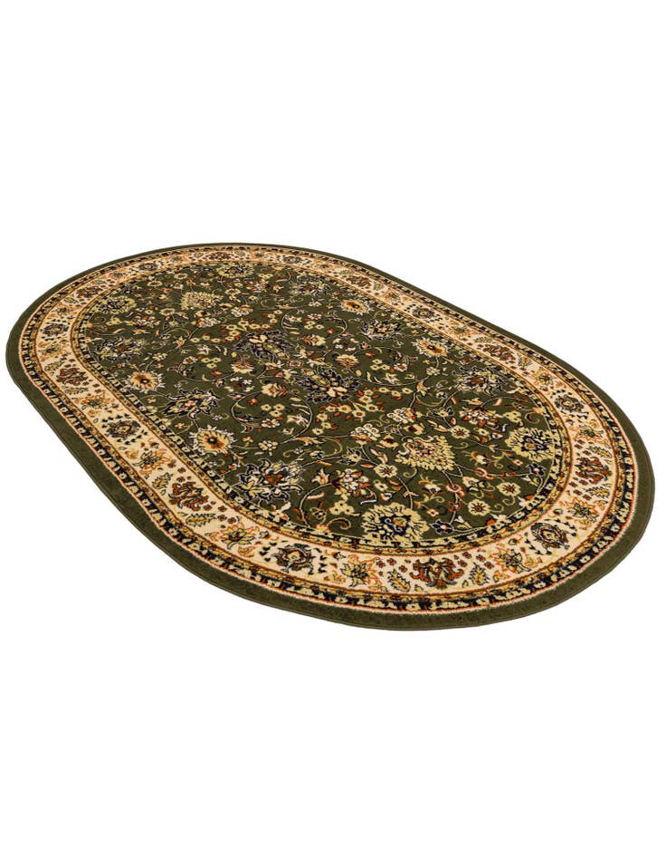 Detail image of 6' x 9' Kashan Design Oval Rug