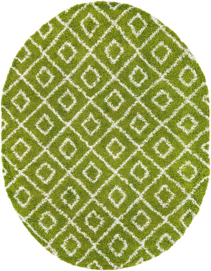 Detail image of 7' 10 x 10' Lattice Shag Oval Rug