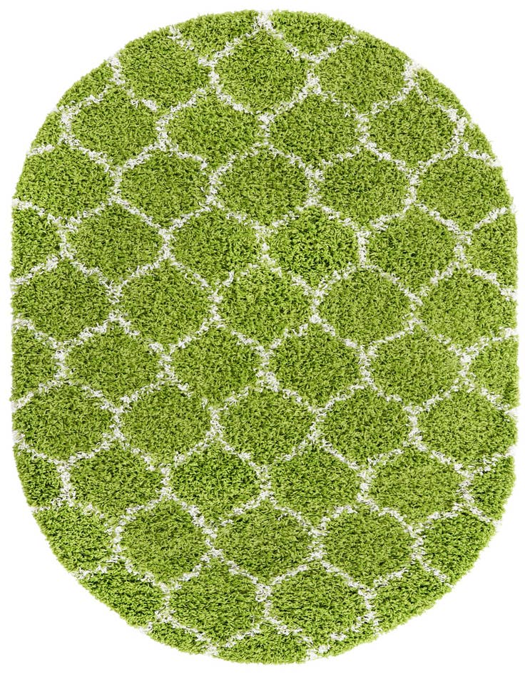 Detail image of 4' x 6' Lattice Shag Oval Rug