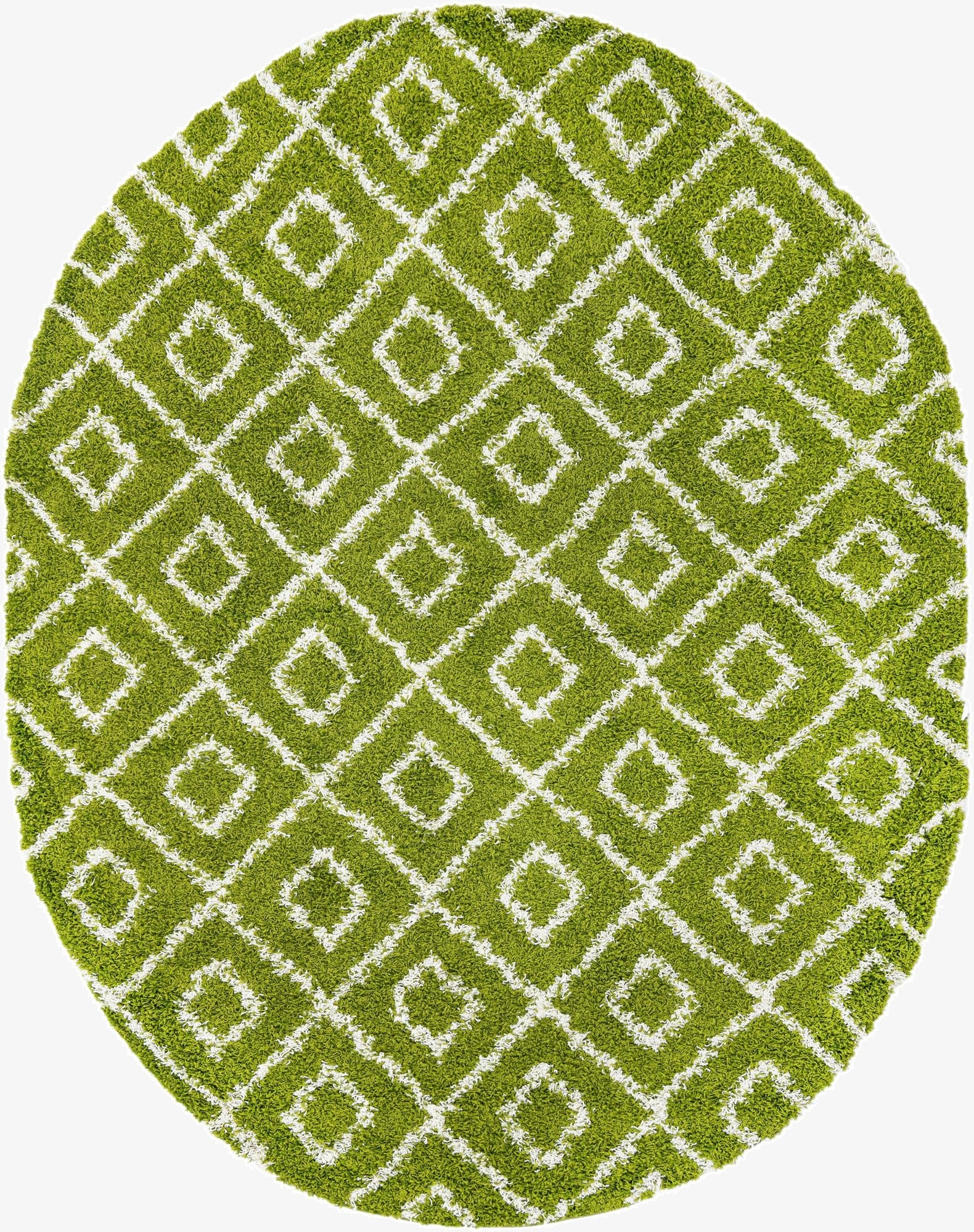 240cm x 305cm Trellis Shag Oval Rug