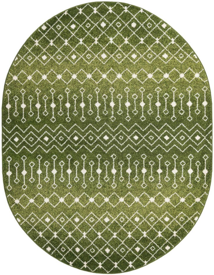 Detail image of 7' 10 x 10' Moroccan Trellis Oval Rug