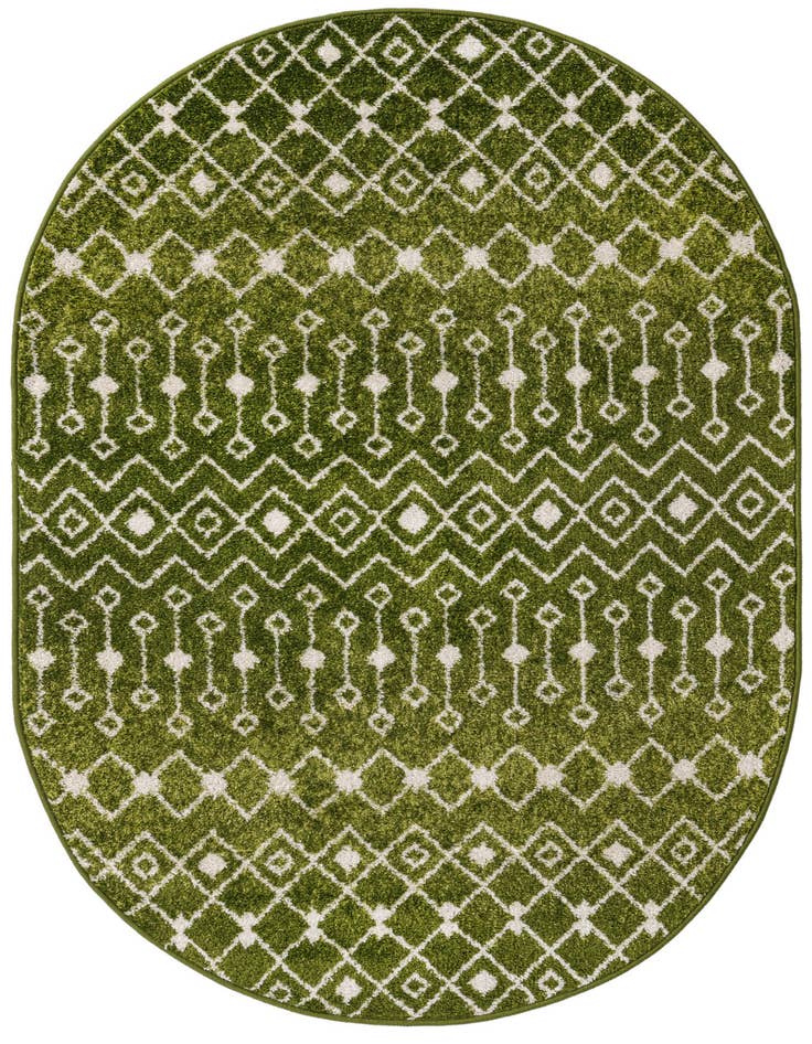 Detail image of 4' x 6' Moroccan Trellis Oval Rug