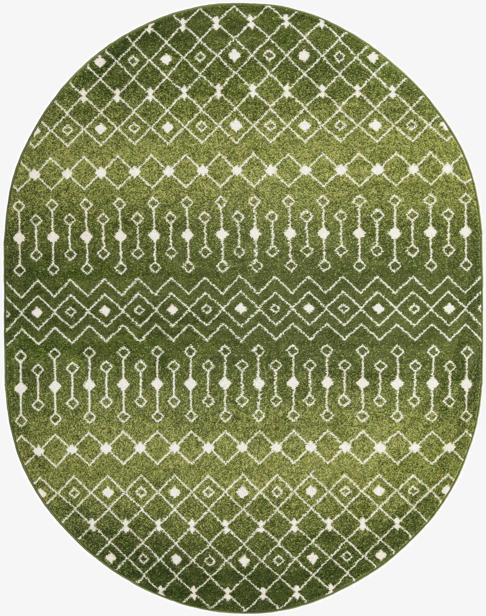 Primary image 7' 10 x 10' Moroccan Trellis Oval Rug
