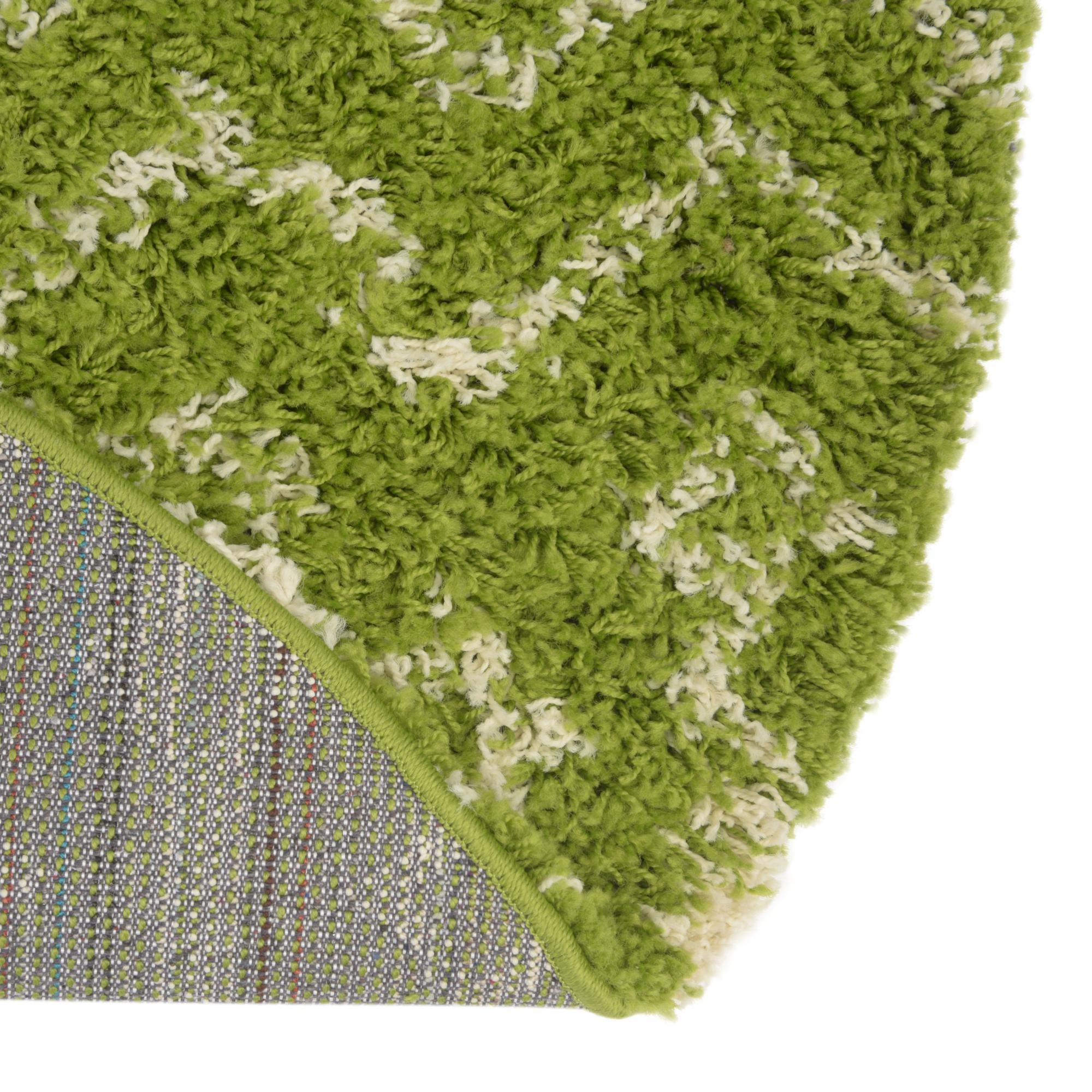 4' x 6' Moroccan Trellis Shag Oval Rug