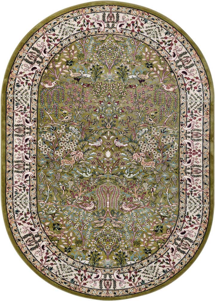 4' x 6' Nain Design Oval Rug