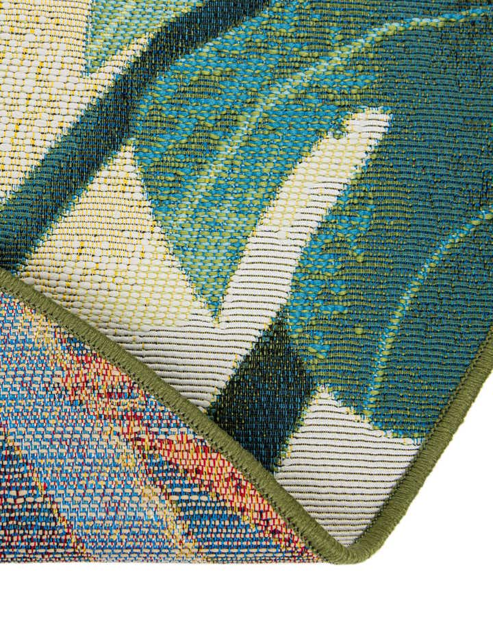 5' 3 x 8' Easy-Clean Botanical Indoor / Outdoor Oval Rug