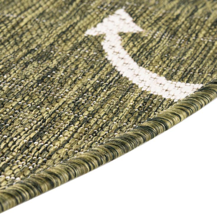 Detail image of 3' x 5' 3 Easy-Clean Coastal Indoor / Outdoor Oval Rug