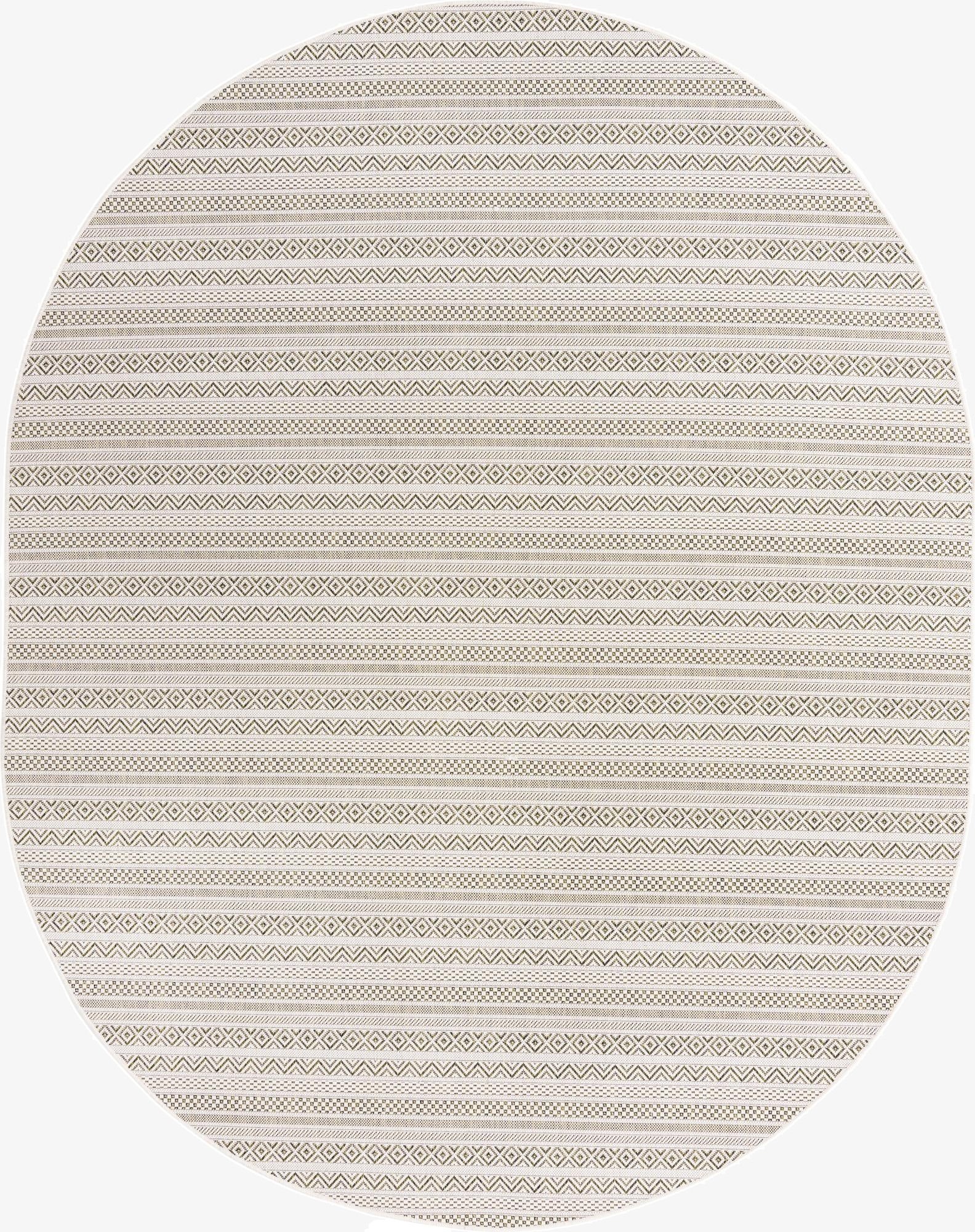7' 10 x 10' Washable Ribbon Indoor / Outdoor Oval Rug