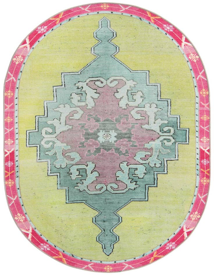 Detail image of 4' x 6' Washable Timeless Oval Rug