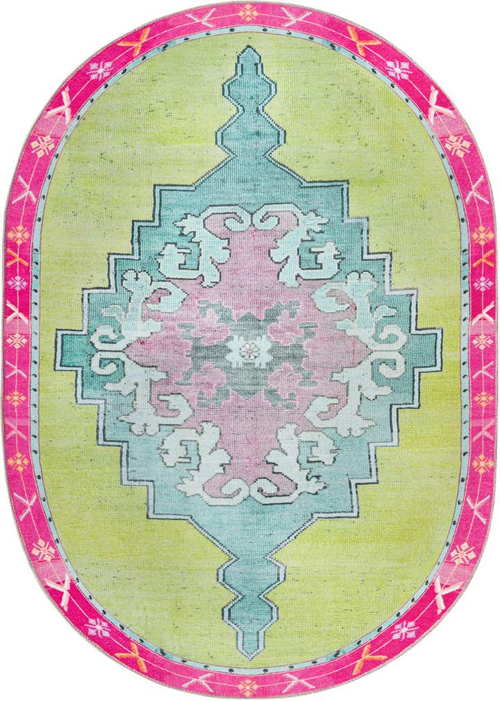 5' x 8' Washable Timeless Oval Rug