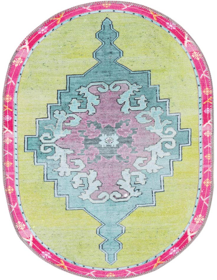 Detail image of 2' x 3' Washable Timeless Oval Rug