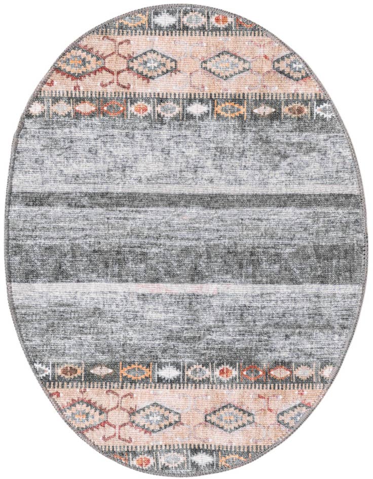 Detail image of 2' x 3' Washable Timeless Oval Rug