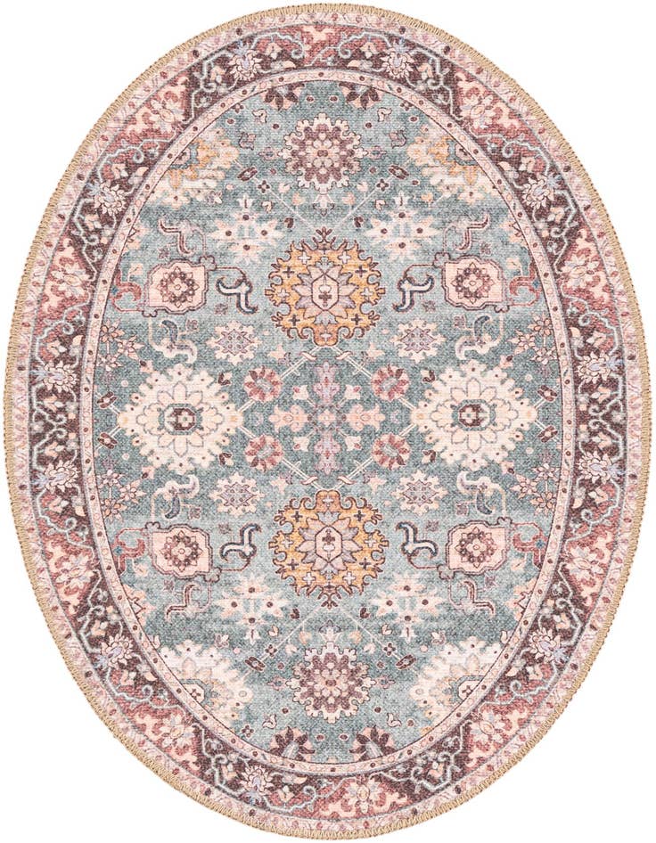 Detail image of 2' x 3' 1 Washable Timeless Oval Rug