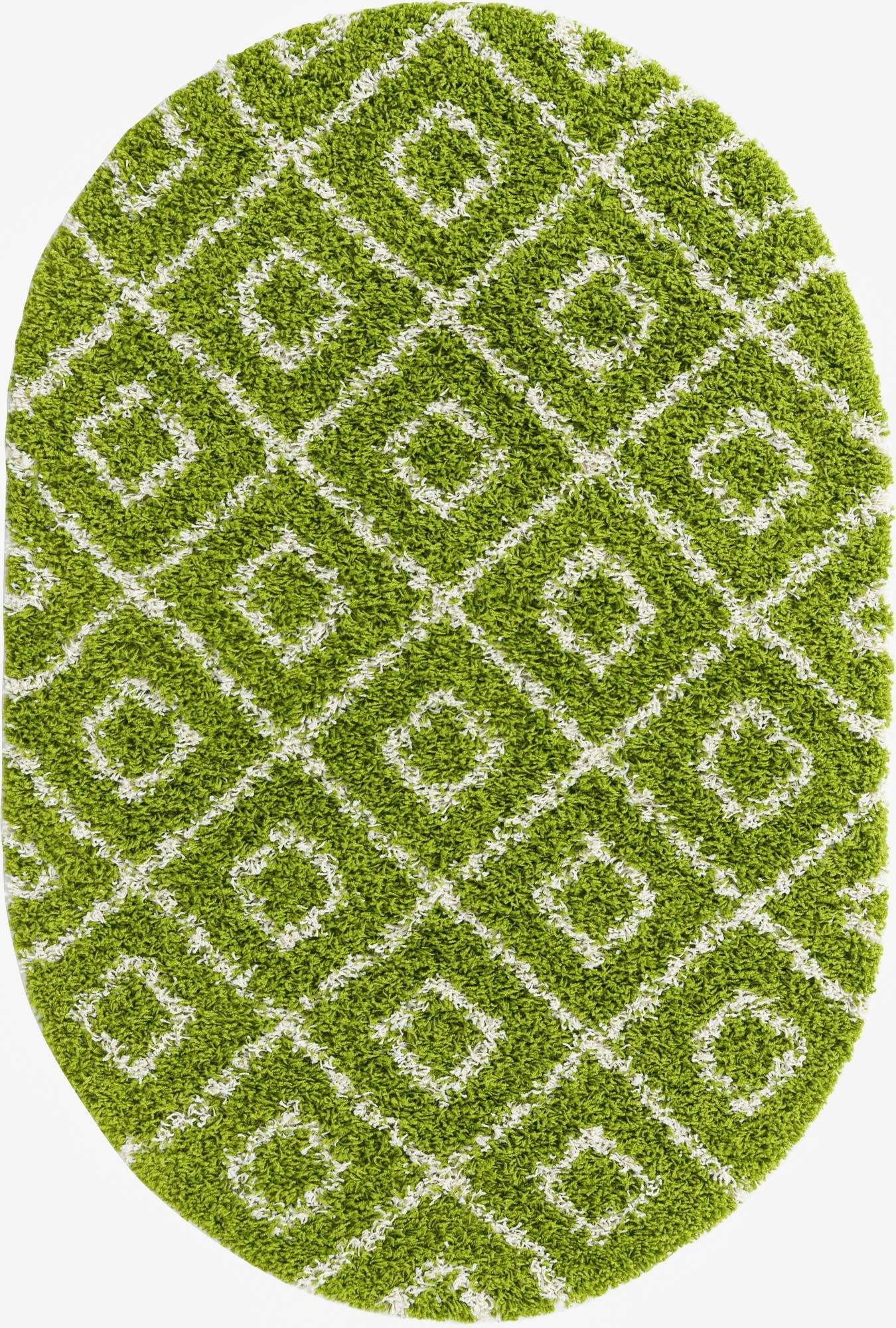 4' x 6' Trellis Shag Oval Rug