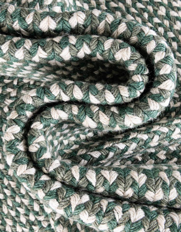 Detail image of 2' x 3' 1 Handmade Tweed Braided Jute Oval Rug