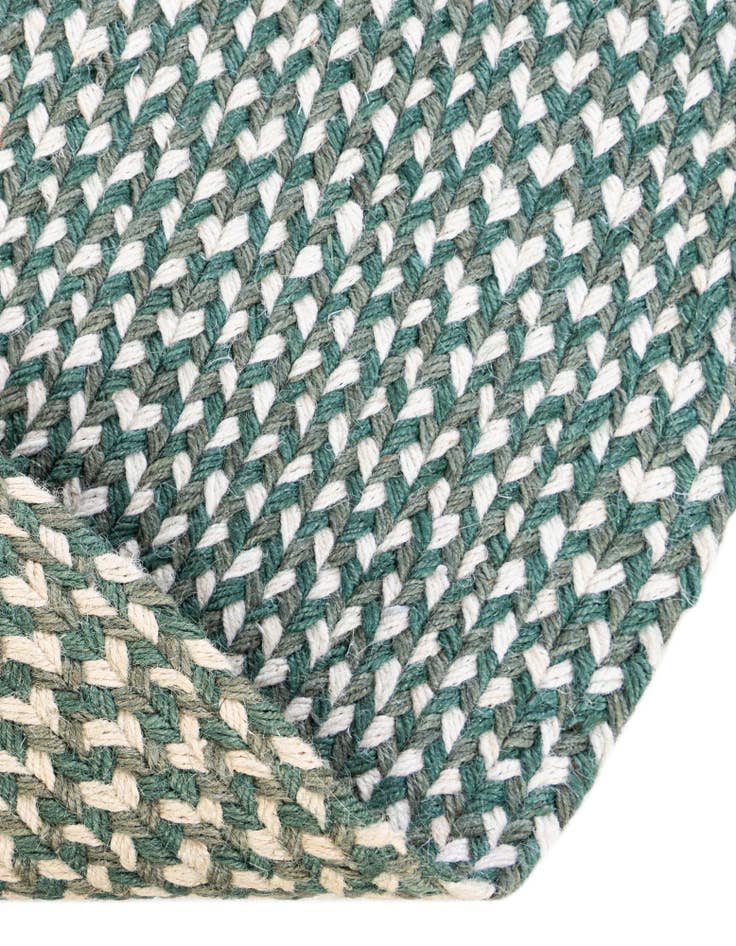 Detail image of 2' x 3' 1  Hand Tweed Braided Jute Oval Rug