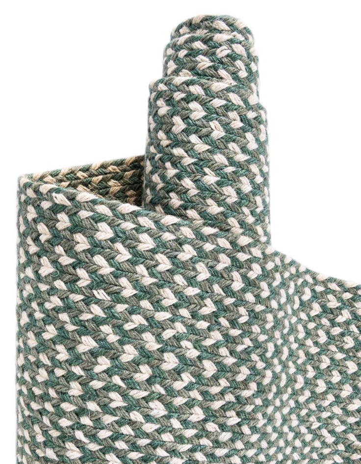 Detail image of 2' x 3' 1  Hand Tweed Braided Jute Oval Rug