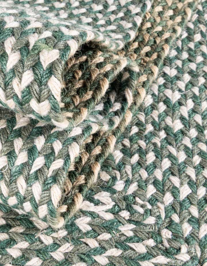 2' x 3' 1 Handmade Tweed Braided Jute Oval Rug