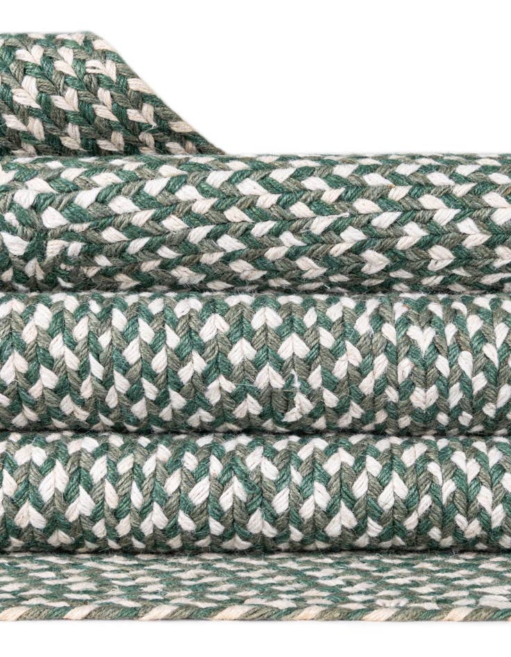 Detail image of 2' x 3' 1 Handmade Tweed Braided Jute Oval Rug