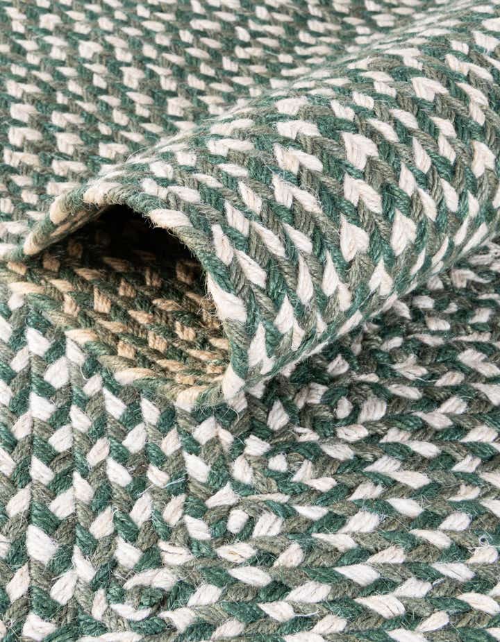 2' x 3' 1 Handmade Tweed Braided Jute Oval Rug