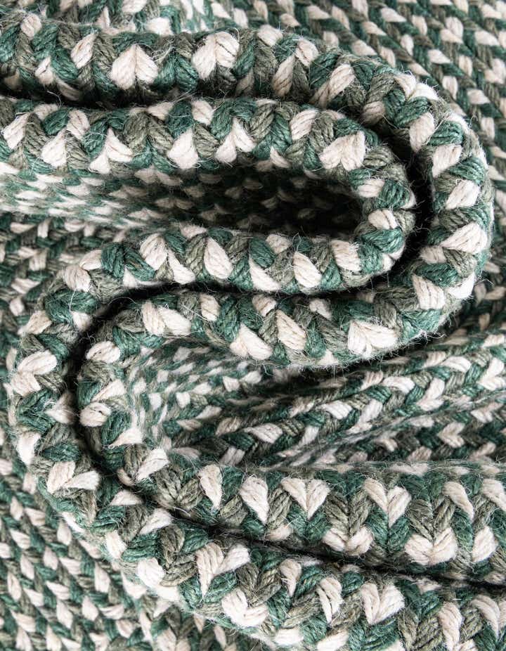 2' x 3' 1 Handmade Tweed Braided Jute Oval Rug