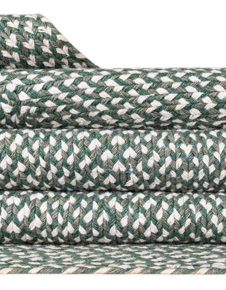 2' x 3' 1 Handmade Tweed Braided Jute Oval Rug