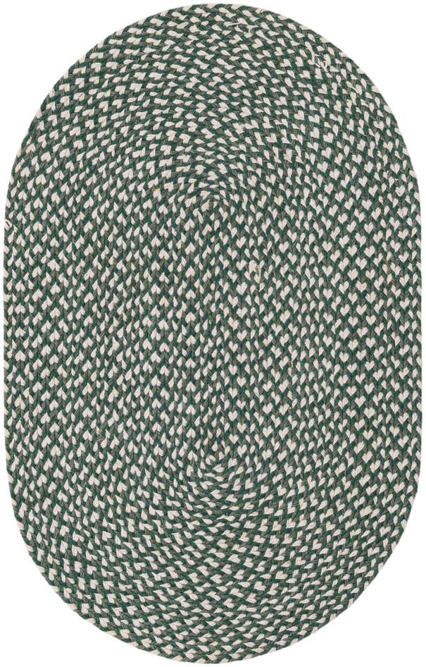Detail image of 2' x 3' 1 Handmade Tweed Braided Jute Oval Rug