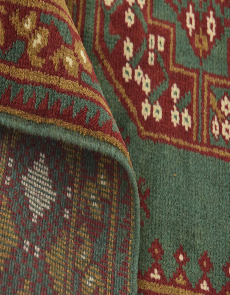Detail image of 6' 10 x 9' 10 Hand Knotted Afghan Akhche Wool Rug
